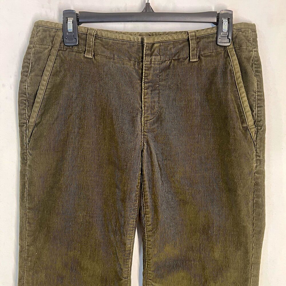 Banana Republic Women’s Corduroy Pants Green Slim Straight Size 6